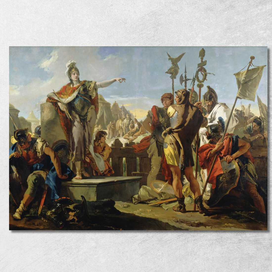 La Regina Zenobia Si Rivolge Ai Suoi Soldati Giovanni Battista Tiepolo gbt26 quadro stampato su tela La Regina Zenobia Si Rivolge Ai Suoi Soldati Giovanni Battista Tiepolo gbt26 quadro stampato su tela
