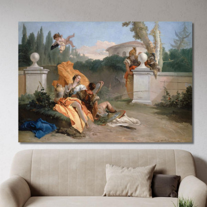 Rinaldo E Armida Nel Suo Giardino Giovanni Battista Tiepolo gbt27 quadro stampato su tela