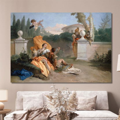 Rinaldo E Armida Nel Suo Giardino Giovanni Battista Tiepolo gbt27 quadro stampato su tela