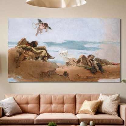Studio Per Un Soffitto Con La Personificazione Del Consiglio Giovanni Battista Tiepolo gbt33 quadro stampato su tela