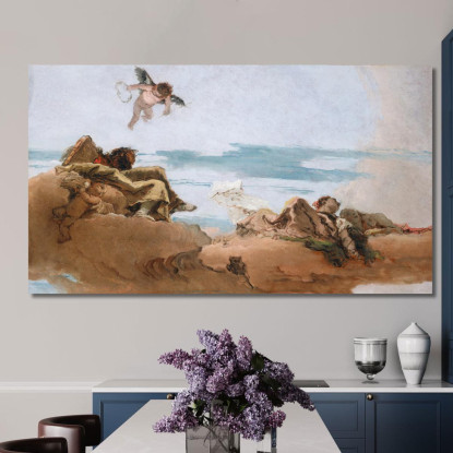 Studio Per Un Soffitto Con La Personificazione Del Consiglio Giovanni Battista Tiepolo gbt33 quadro stampato su tela