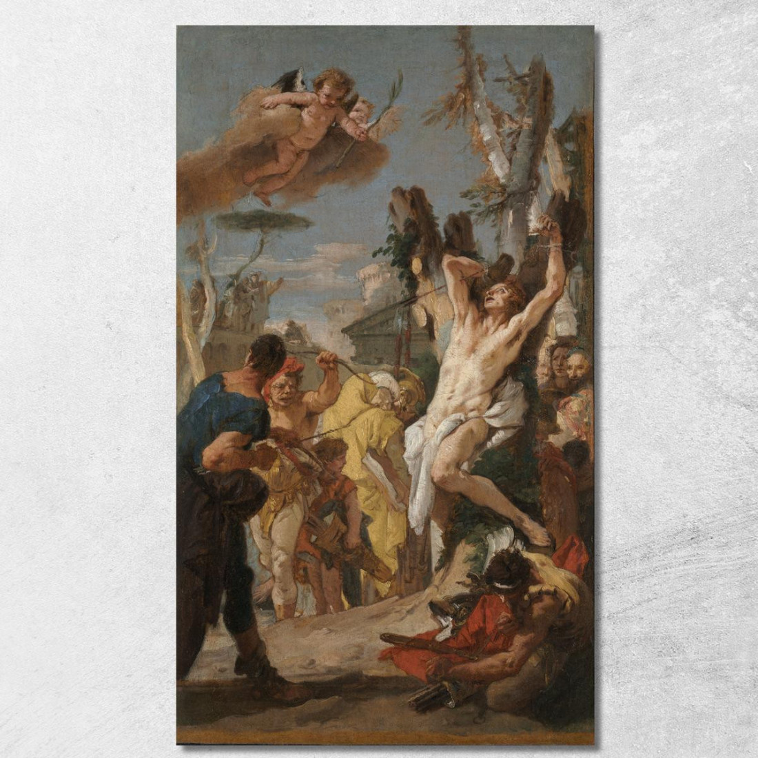 Studio Per Il Martirio Di San Sebastiano Giovanni Battista Tiepolo gbt34 quadro stampato su tela