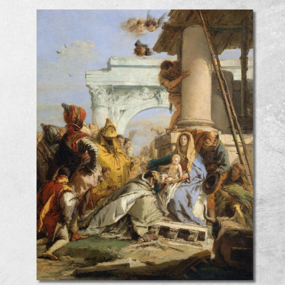 L'Adorazione Dei Magi Giovanni Battista Tiepolo gbt35 quadro stampato su tela