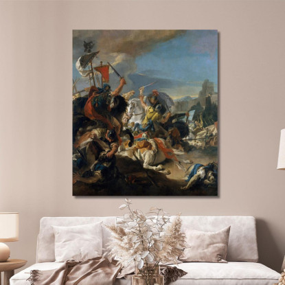 La Battaglia Di Vercellae Giovanni Battista Tiepolo gbt38 quadro stampato su tela