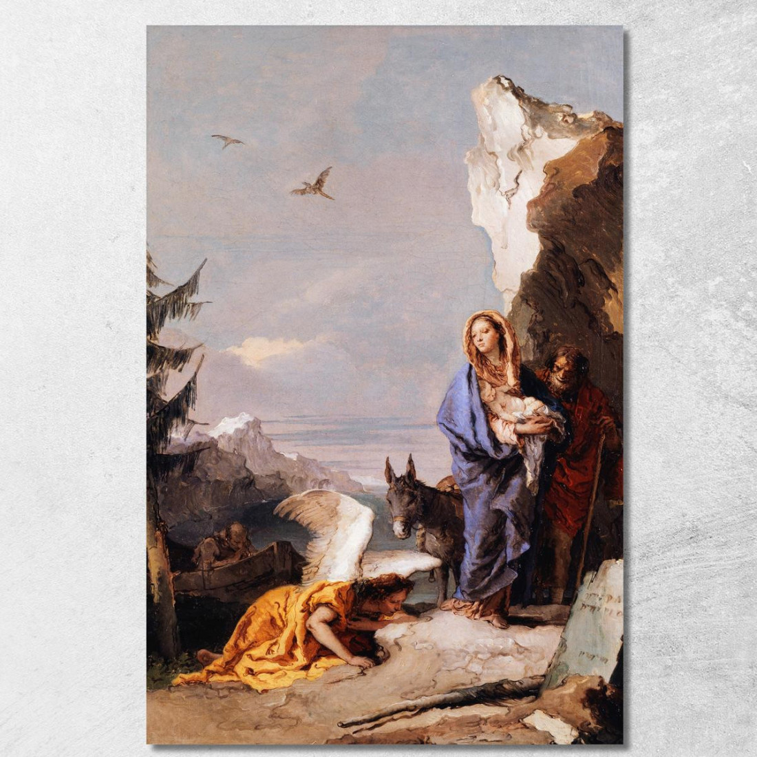 La Fuga In Egitto Giovanni Battista Tiepolo gbt44 quadro stampato su tela La Fuga In Egitto Giovanni Battista Tiepolo gbt44 quadro stampato su tela