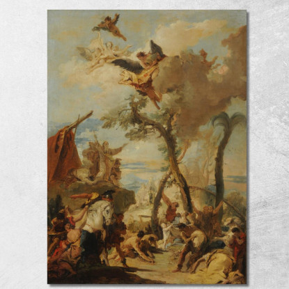 Gli Ebrei Raccolgono La Manna Nel Deserto Giovanni Battista Tiepolo gbt45 quadro stampato su tela