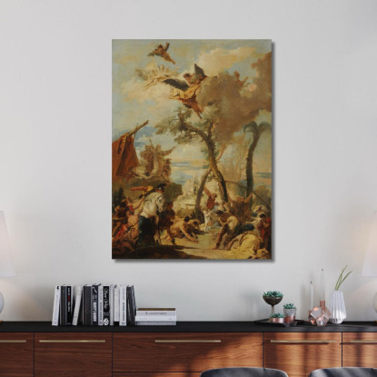 Gli Ebrei Raccolgono La Manna Nel Deserto Giovanni Battista Tiepolo gbt45 quadro stampato su tela