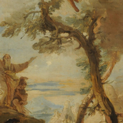 Gli Ebrei Raccolgono La Manna Nel Deserto Giovanni Battista Tiepolo gbt45 quadro stampato su tela