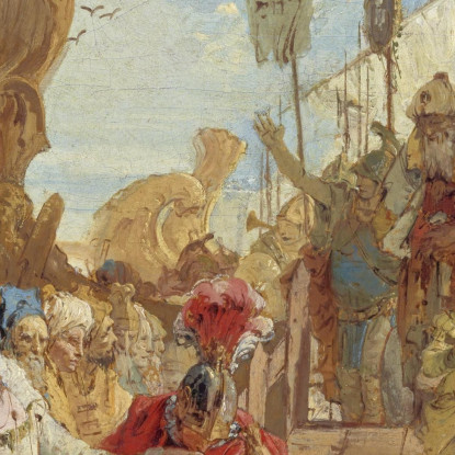 L'Incontro Di Antonio E Cleopatra Giovanni Battista Tiepolo gbt50 quadro stampato su tela