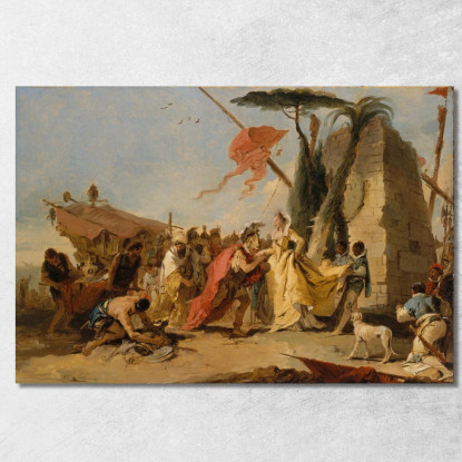 L'Incontro Di Antonio E Cleopatra Giovanni Battista Tiepolo gbt51 quadro stampato su tela