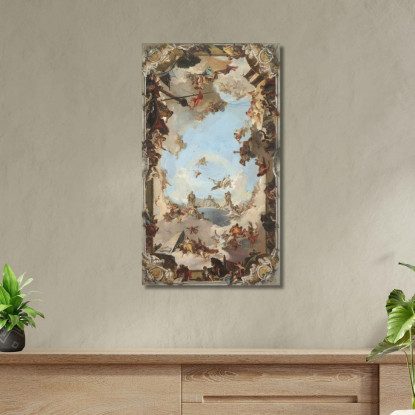 Ricchezza E Benefici Della Monarchia Spagnola Sotto Carlo Iii Giovanni Battista Tiepolo gbt55 quadro stampato su tela
