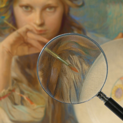 Ragazza Con Un Piatto Con Motivo Popolare Alphonse Mucha amu47 quadro stampato su tela