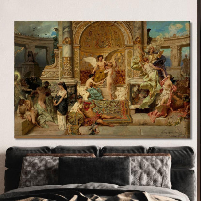 Sipario Nel Bozzetto Del Teatro Di Cracovia Henryk Siemiradzki hsm40 quadro stampato su tela