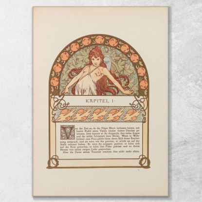 Ilsee Principessa Di Tripoli Alphonse Mucha amu51 quadro stampato su tela