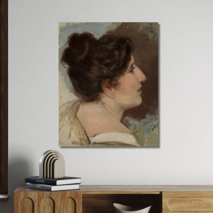 Studio Di Una Testa Henryk Siemiradzki hsm42 quadro stampato su tela