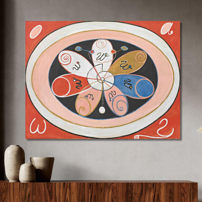 Evoluzione N. 15 Gruppo Iv Le Stelle A Sette Punte Hilma af Klint hak6 quadro stampato su tela