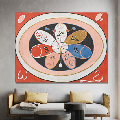 Evoluzione N. 15 Gruppo Iv Le Stelle A Sette Punte Hilma af Klint hak6 quadro stampato su tela