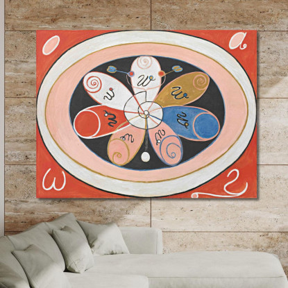 Evoluzione N. 15 Gruppo Iv Le Stelle A Sette Punte Hilma af Klint hak6 quadro stampato su tela