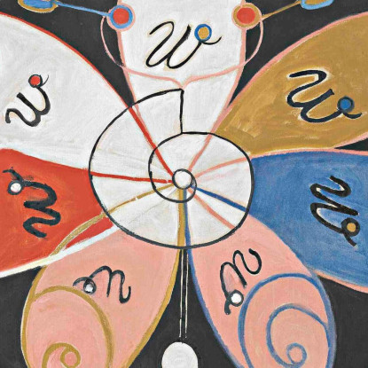 Evoluzione N. 15 Gruppo Iv Le Stelle A Sette Punte Hilma af Klint hak6 quadro stampato su tela