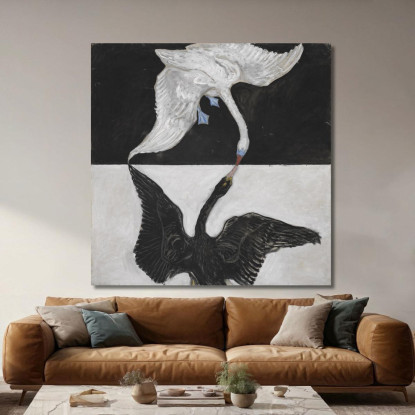 Gruppo Ixsuw Il Cigno N. 1 Hilma af Klint hak14 quadro stampato su tela