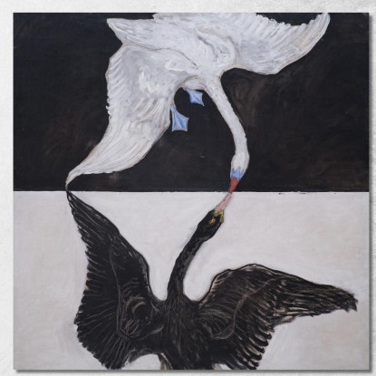 Gruppo Ix-Suw Il Cigno N.1 Hilma af Klint hak16 quadro stampato su tela