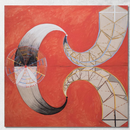 Gruppo Ix-Suw Il Cigno N.9 Hilma af Klint hak17 quadro stampato su tela