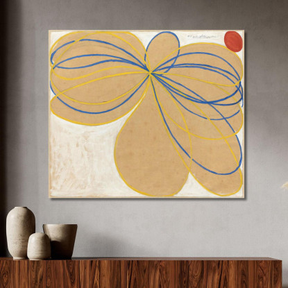 La Stella A Sette Punte N. 1 Hilma af Klint hak22 quadro stampato su tela