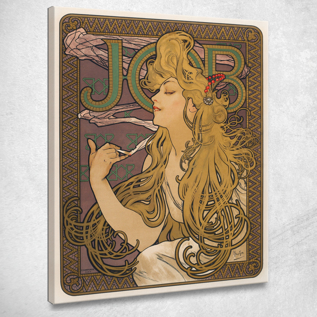 Lavoro 1896 Alphonse Mucha amu56 quadro stampato su tela Lavoro 1896 Alphonse Mucha amu56 quadro stampato su tela