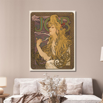 Lavoro 1896 Alphonse Mucha amu56 quadro stampato su tela