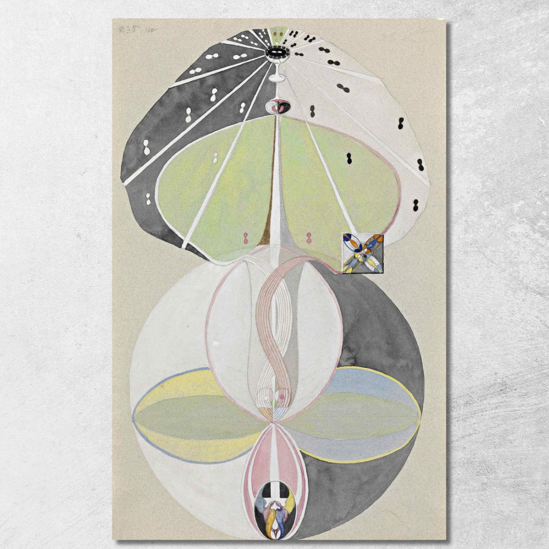 Albero Della Conoscenza N. 5 Hilma af Klint hak33 quadro stampato su tela Albero Della Conoscenza N. 5 Hilma af Klint hak33 quadro stampato su tela