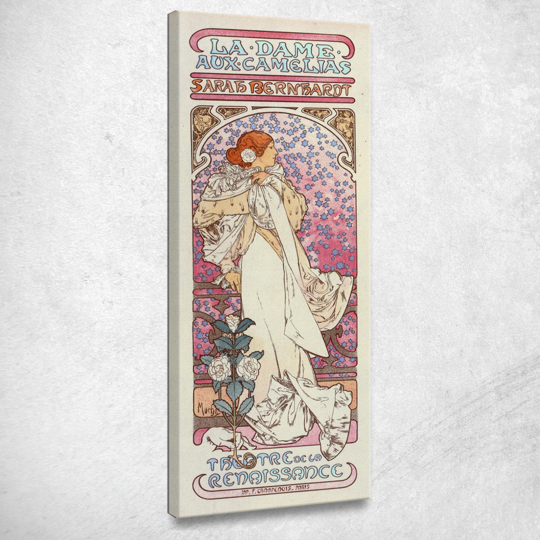 La Signora Delle Camelie Alphonse Mucha amu58 quadro stampato su tela La Signora Delle Camelie Alphonse Mucha amu58 quadro stampato su tela