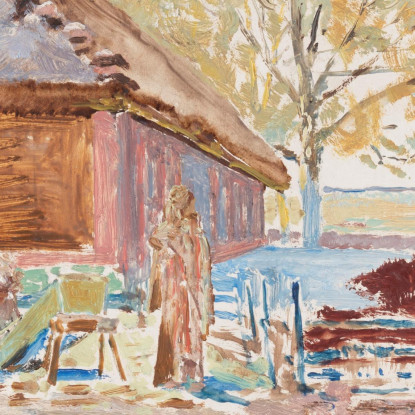 Fine Secolo 31 Dicembre 1899 Paesaggio Con Bara Jacek Malczewski jml28 quadro stampato su tela