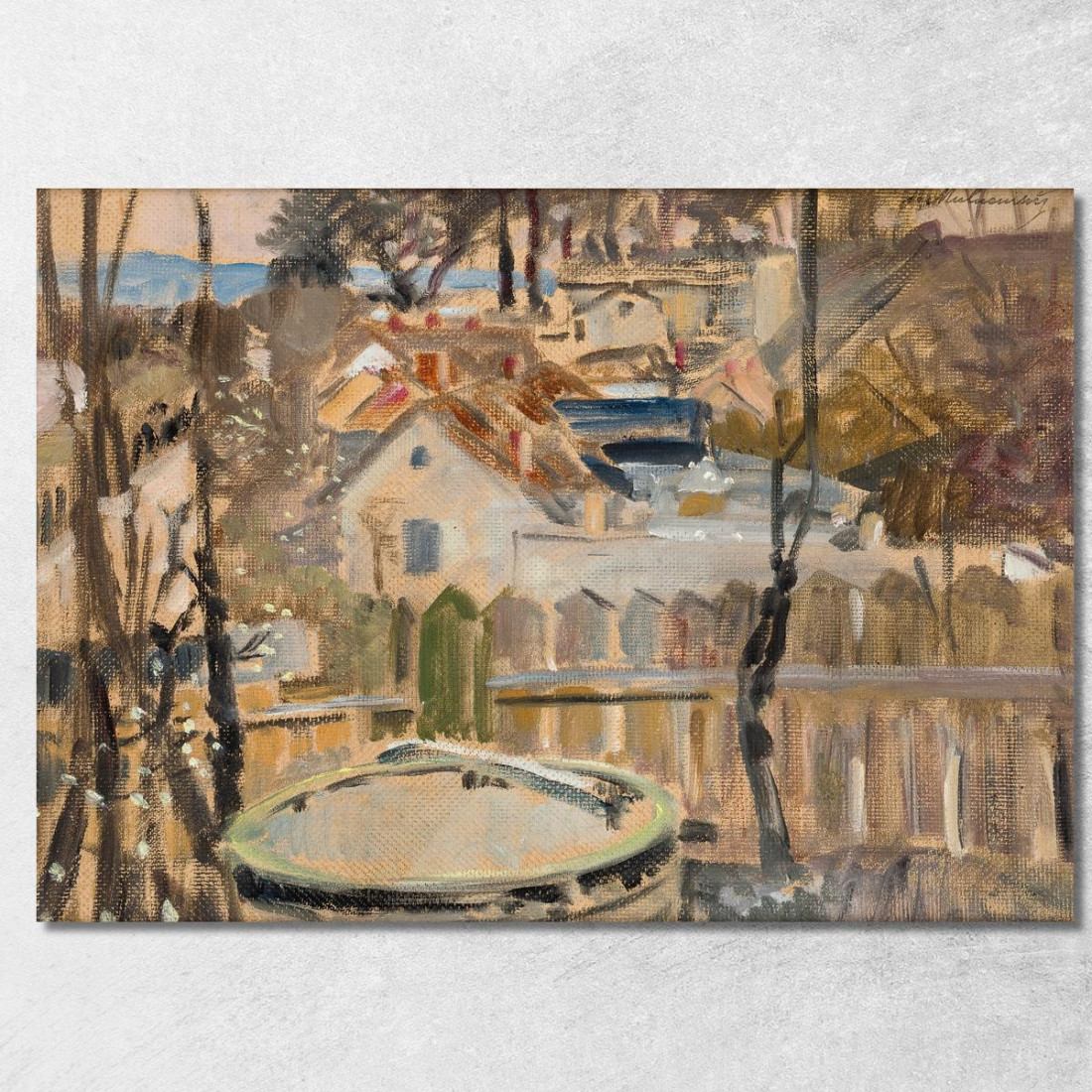 Paesaggio Con Pozzo Jacek Malczewski jml51 quadro stampato su tela Paesaggio Con Pozzo Jacek Malczewski jml51 quadro stampato su tela