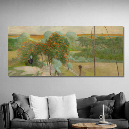 Paesaggio Con Sorbe Jacek Malczewski jml52 quadro stampato su tela