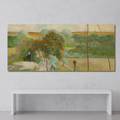 Paesaggio Con Sorbe Jacek Malczewski jml52 quadro stampato su tela