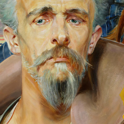 Sezione Centrale Musicale Del Trittico Jacek Malczewski jml59 quadro stampato su tela