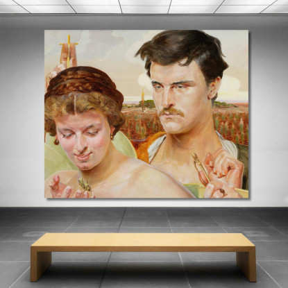 Musica Ala Destra Del Trittico Jacek Malczewski jml61 quadro stampato su tela