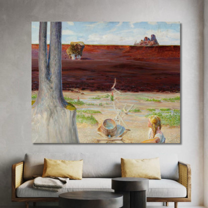La Mia Vita Ha Lasciato Una Sezione Del Trittico Jacek Malczewski jml63 quadro stampato su tela