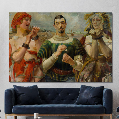Amleto Polacco Ritratto Di Aleksander Wielopolski Jacek Malczewski jml75 quadro stampato su tela