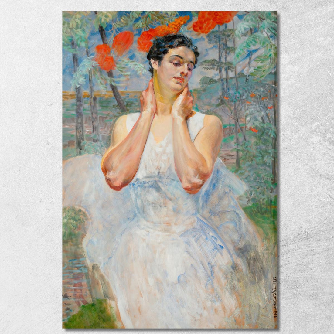 Ritratto Di Una Donna Con Sorba Jacek Malczewski jml77 quadro stampato su tela Ritratto Di Una Donna Con Sorba Jacek Malczewski jml77 quadro stampato su tela