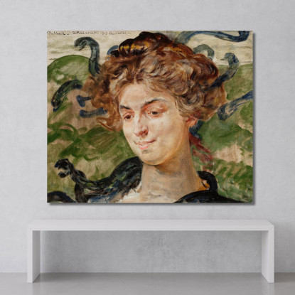 Ritratto Dell'Attrice Helena Sulima Nei Panni Di Gorgone Jacek Malczewski jml86 quadro stampato su tela