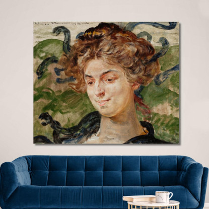 Ritratto Dell'Attrice Helena Sulima Nei Panni Di Gorgone Jacek Malczewski jml86 quadro stampato su tela