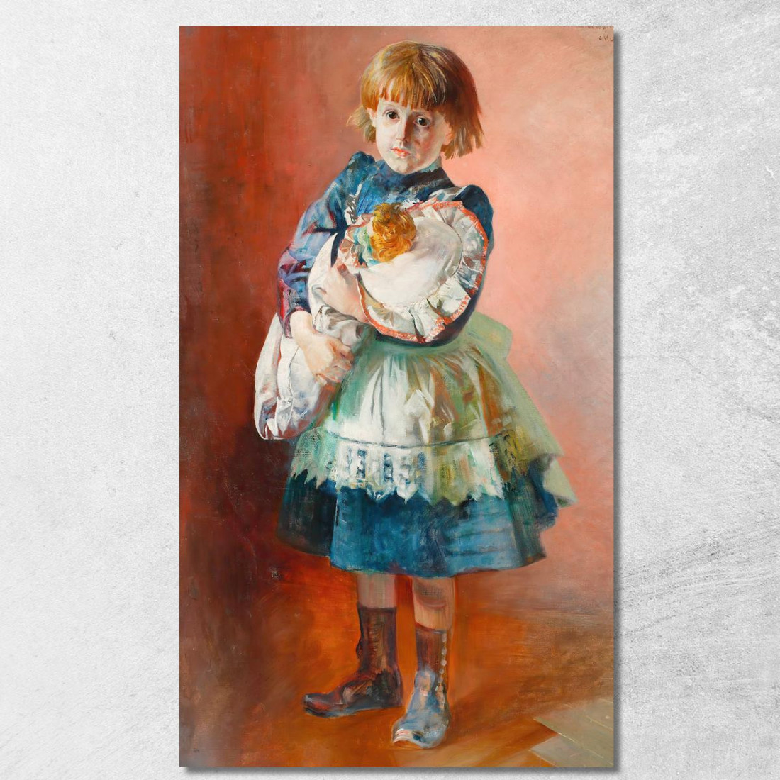 Ritratto Della Figlia Dell'Artista Julia Con Una Bambola Jacek Malczewski jml89 quadro stampato su tela Ritratto Della Figlia Dell'Artista Julia Con Una Bambola Jacek Malczewski jml89 quadro stampato su tela