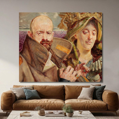 Primula Autoritratto Con Moglie Jacek Malczewski jml99 quadro stampato su tela