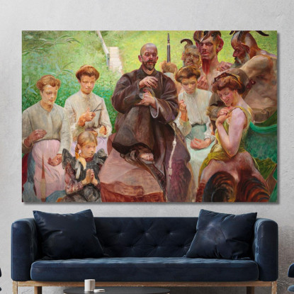 San Francesco Jacek Malczewski jml103 quadro stampato su tela