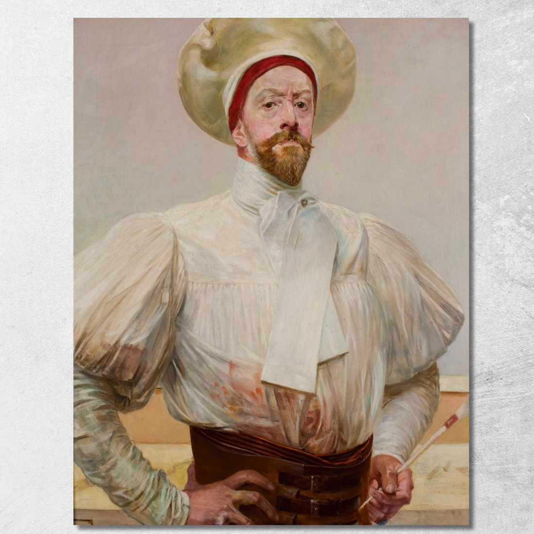Autoritratto In Abito Bianco Jacek Malczewski jml109 quadro stampato su tela Autoritratto In Abito Bianco Jacek Malczewski jml109 quadro stampato su tela