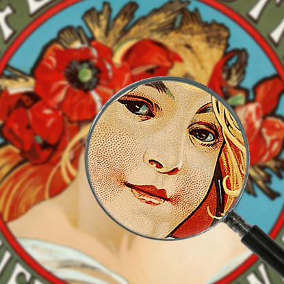 Wafer Alla Vaniglia Lefèvreutile Alphonse Mucha amu71 quadro stampato su tela