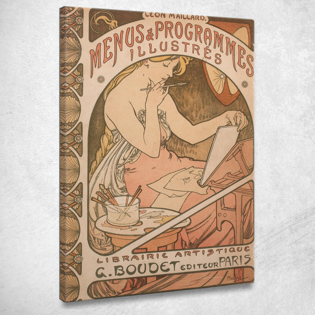 Menù E Programmi Illustrati Alphonse Mucha amu72 quadro stampato su tela Menù E Programmi Illustrati Alphonse Mucha amu72 quadro stampato su tela