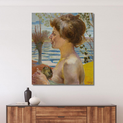 Primavera Jacek Malczewski jml125 quadro stampato su tela