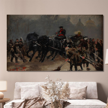 Arriva Lo Zar Jacek Malczewski jml135 quadro stampato su tela